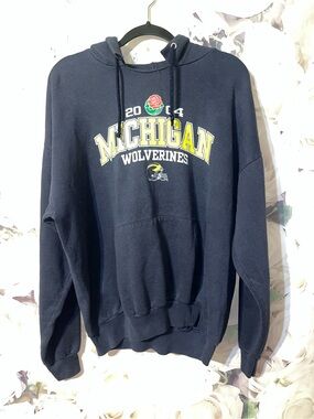 Vintage 2004 Men’s Michigan Wolverines Briar Creek Pullover Hoodie Size Adult XL